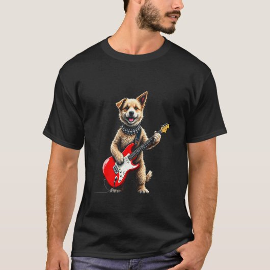 T-shirt Chiot avec guitare (Devant)