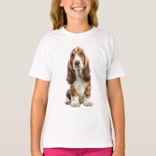 T-shirt Chiot Basset Hound aux longues oreilles adorable p