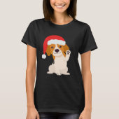 T-shirt Chiot beagle avec casquette Père Noël pour amoureu (Devant)