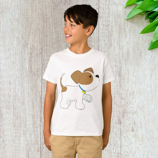 T-shirt Chiot blessé avec patte bandée