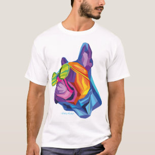 T-shirt Chiot Bouledogue Français Coloré d'Été