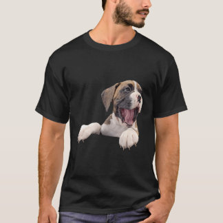 T-shirt Chiot de boîte à broches souriant
