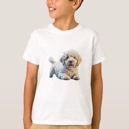 T-shirt Chiot de caniche (Devant)