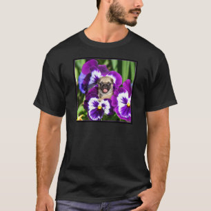 T-shirt Chiot de carlin dans les pensées