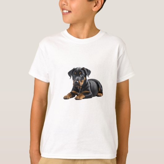 T-shirt Chiot de Doberman Pincer (Devant)