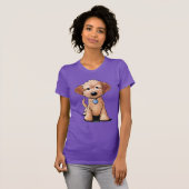 T-shirt Chiot de KiniArt Goldendoodle (Devant entier)