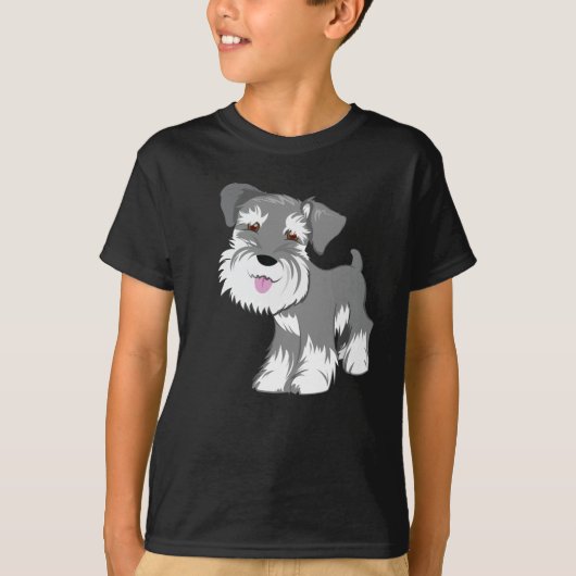 T-shirt Chiot de Schnauzer miniature (Devant)