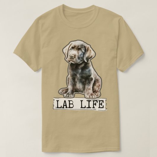 T-shirt chiot du labrador mignon (Design devant)