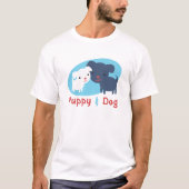 T-shirt chiot et chien (Devant)