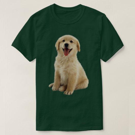 T-shirt Chiot Golden Retriever  (Design devant)
