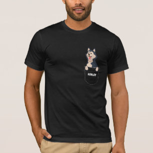 T-shirt Chiot husky de Sibérie de poche chien mignon
