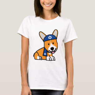 T-shirt Chiot juif heureux de chien de Corgis de corgi de