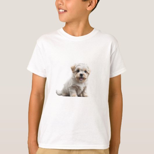 T-shirt Chiot maltais (Devant)