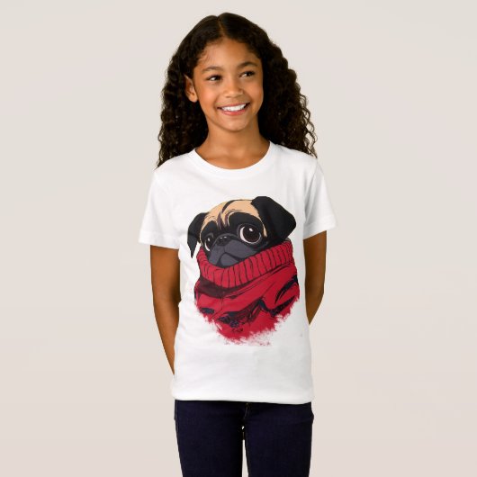 T-Shirt chiot mignon (Devant entier)