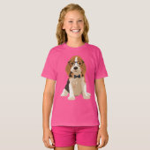 T-shirt Chiot mignon de beagle de hippie pour des amoureux (Devant entier)