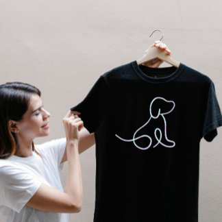 T-shirt Chiot minimaliste pour animal de compagnie