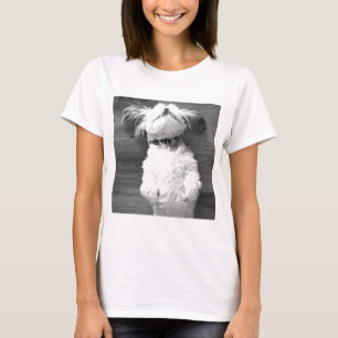 T-shirt Chiot noir et blanc de Shih-Tzu