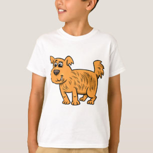 T-shirt Chiot orange débraillé