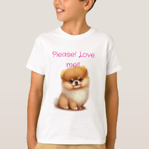 T-shirt Chiot poméranien adorable Fluffy