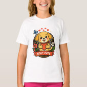 T-shirt Chiot reste mignon (Devant)