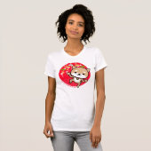 T-shirt - chiot - rouge japonais (Devant entier)