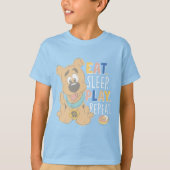 T-shirt Chiot Scooby-Doo "Mange, Dors, Joue, Répète" (Devant)