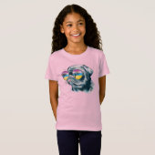 T-Shirt Chiot tropical d'aquarelle (Devant entier)