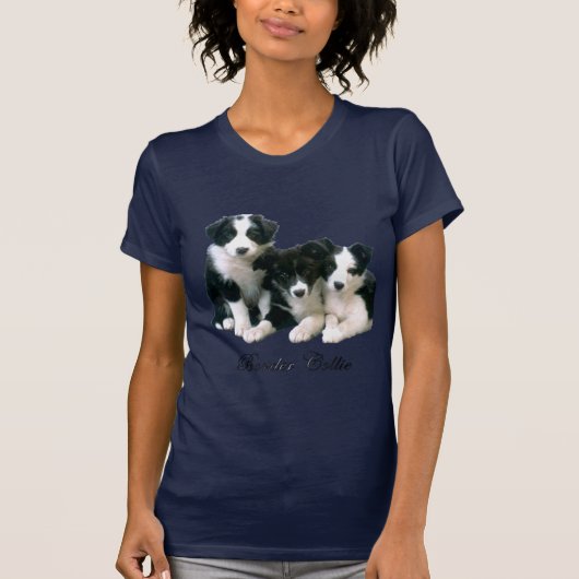 T-shirt Chiots de border collie (Devant)