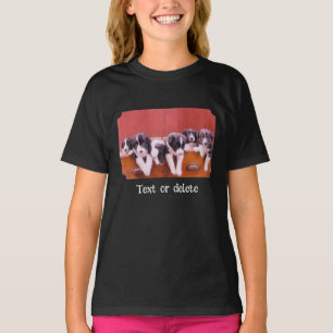 T-shirt Chiots de Border Collie Personnalisés Mignons