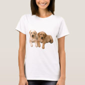 T-shirt Chiots jaunes de laboratoire (Devant)