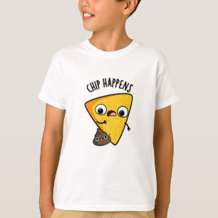 T-shirt Chip Arrive Des Puns De Poop Drôle