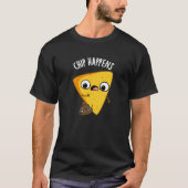 T-shirt Chip arrive drôle Poop Pun Dark BG (Devant)