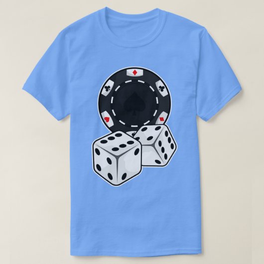 T-shirt Chip Dice pour Poker (Design devant)