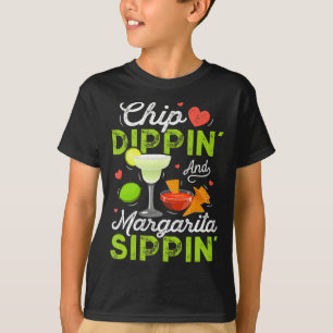T-shirt Chip Dippin' Et Margarita Sippin' Funny Cinco De