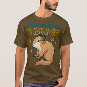 T-shirt Chipmund et notes musicales Musicien Clef Squirrel