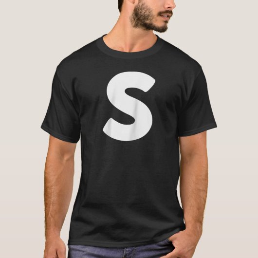 T-shirt Chipmunk Carnival Group Costume Lettre S Bleu Hall (Devant)