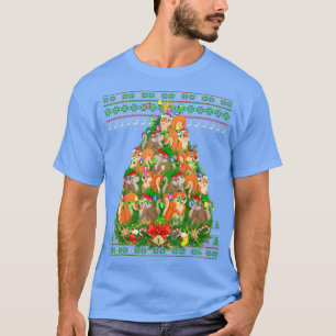 T-shirt Chipmunk Xmas Lighter Tree Père Noël Chipmunk Ugly