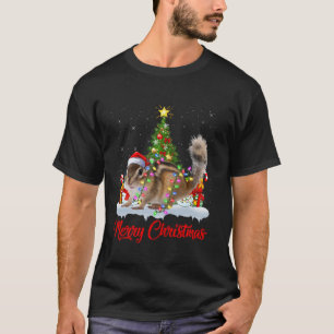 T-shirt Chipmunk Xmas Tree Lighting Père Noël Chipmunk Chr