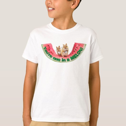 T-shirt Chipmunks mangeant de la pastèque (Devant)