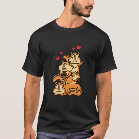 T-shirt Chipmunks Rodents (Devant)