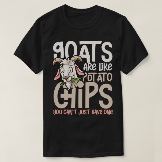 T-shirt chips de chèvre (Design devant)