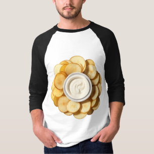 T-shirt Chips de pommes de terre avec un petit bol de Mayo