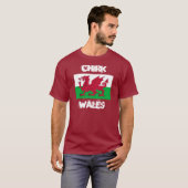 T-shirt Chirk, Pays de Galles avec drapeau gallois (Devant entier)