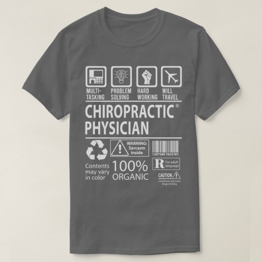T-shirt Chiropractic Physician Multitasking Job Poison Ite (Design devant)