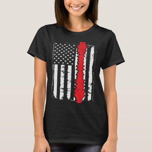 T-shirt chiropractors USA Flag spines for chiropractic (Devant)