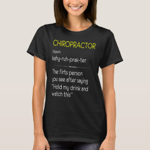 T-shirt Chiropraticien Nom Profession Colonne Vertébrale O