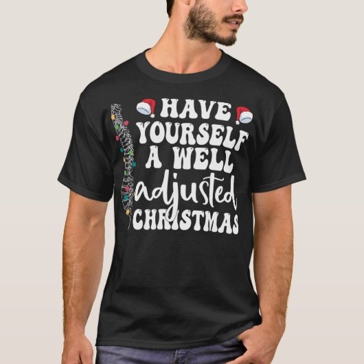 T-shirt Chiropratique de Noël bien ajusté Père Noël Chiro  (Devant)