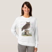 T-shirt Chirot de l'Owl Watcher avec Chouette, Chouette de (Devant entier)