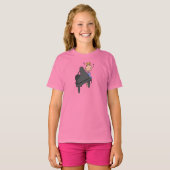 T-shirt Chirpe de lecteur de piano (Devant entier)