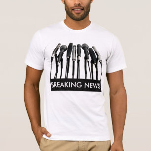 T-shirt Chirpe Microphone de News de rupture